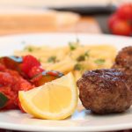 Kjøttboller med ratatouille og pasta
