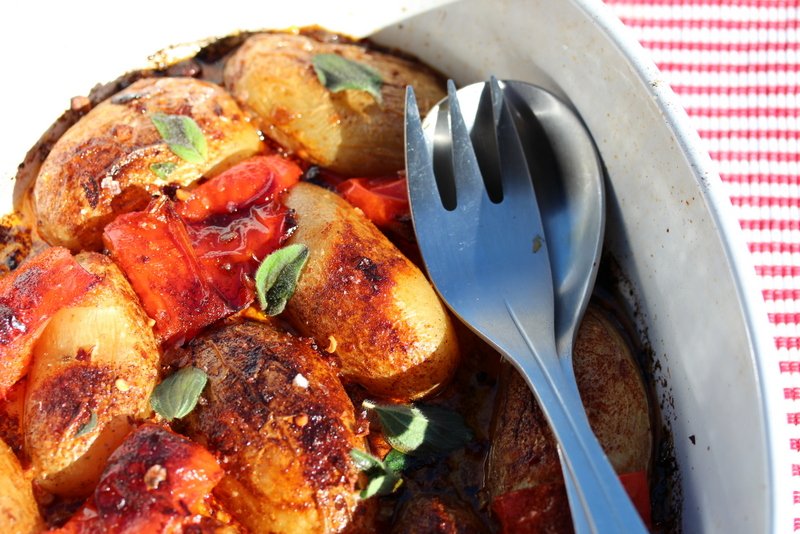 Chilipoteter med paprika