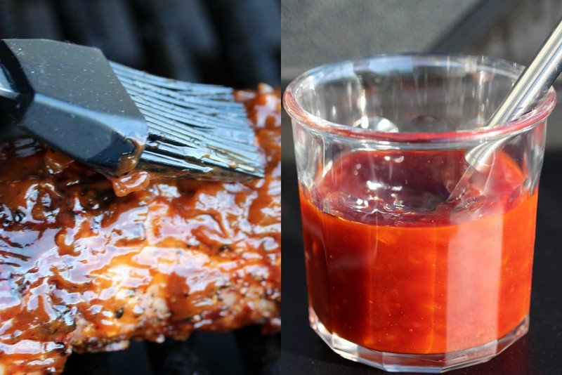 BBQ-saus med sennep og honning - på svinefilet