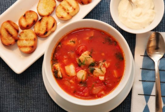 Image: Fiskesuppe med torsk, tomat og chili