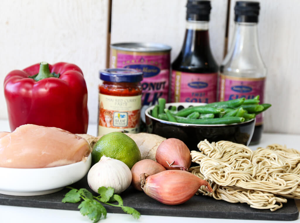 Thaisuppe med kylling - ingredienser
