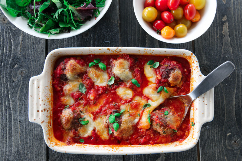 Italienske kjøttboller og tomatsaus