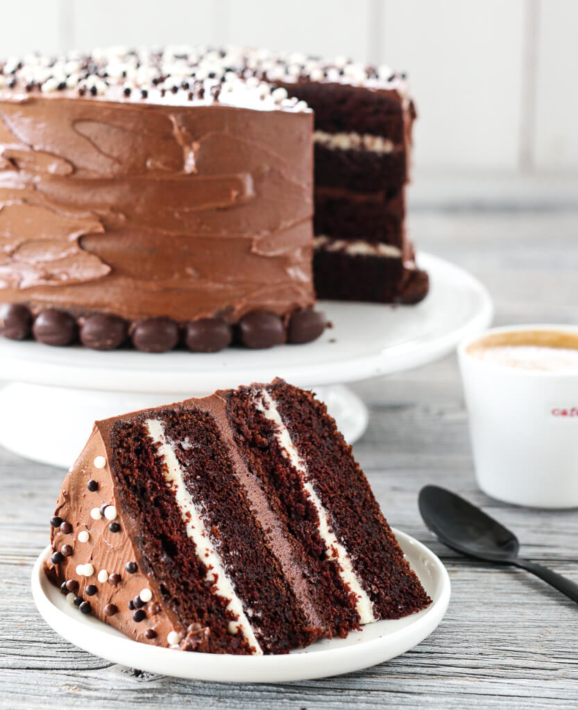 Sjokoladekake med espresso- og ostekrem