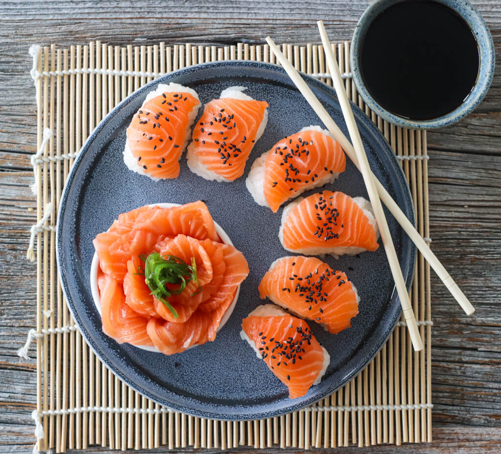 Sushi - nigiri og sashimi