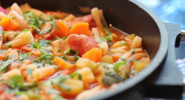 Image: Minestronesuppe med bacon og futt i