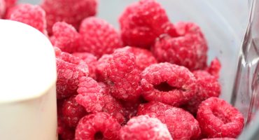 Image: Bringebærsorbet med crumble