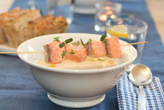 Image: Sellerirotsuppe med laksespyd