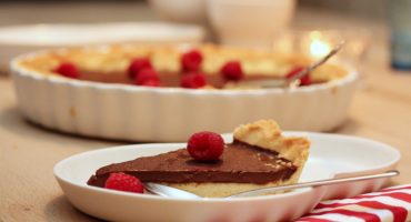 Image: Sjokolade- og chiliterte med bringebær