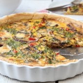 Image: PAI MED BACON, LØK, PAPRIKA OG BLÅMUGGOST