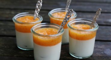 Image: PANNA COTTA CON CREMA DI CACHI
