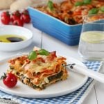 Vegetarlasagne med spinat og feta