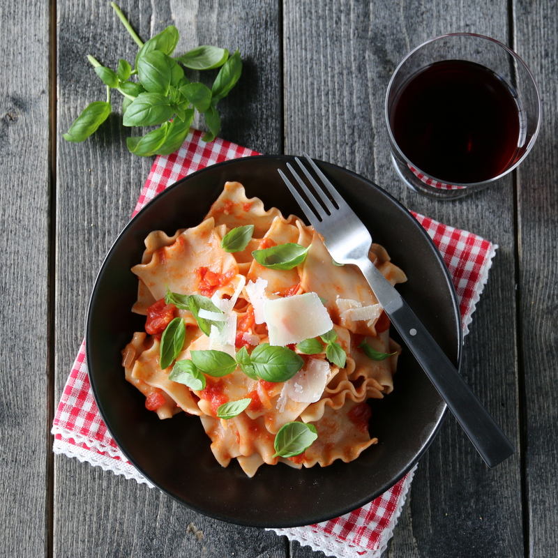 pasta med tomatsaus