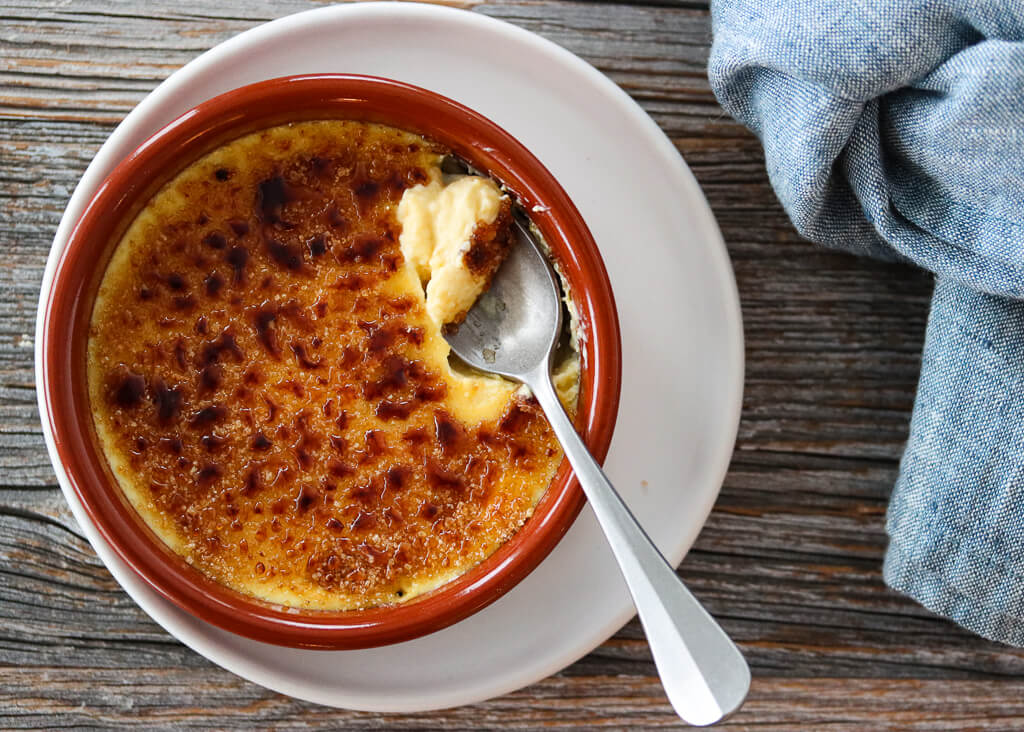 Creme brulee med appelsin og kanel