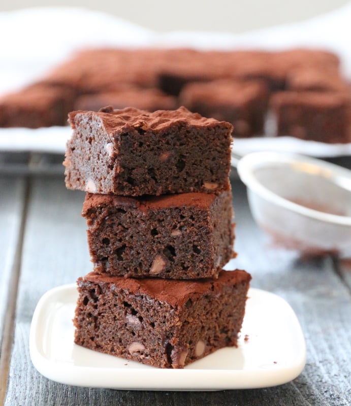 Brownie med melkesjokoladebiter