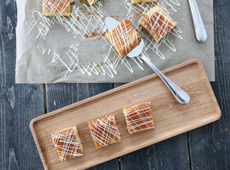 Blondies med hvit sjokolade og sitron