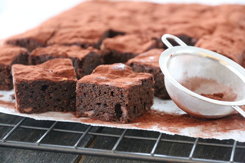 Brownie med melkesjokoladebiter