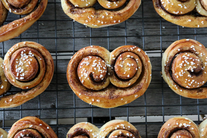 Hjertesnurrer med kanelfyll