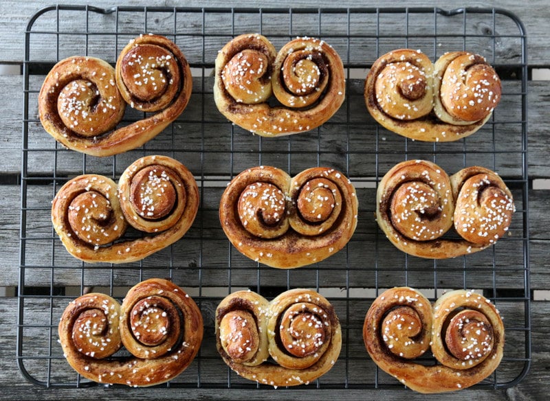 Hjertesnurrer med kanelfyll