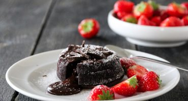 Image: SJOKOLADEFONDANT MED JORDBÆR