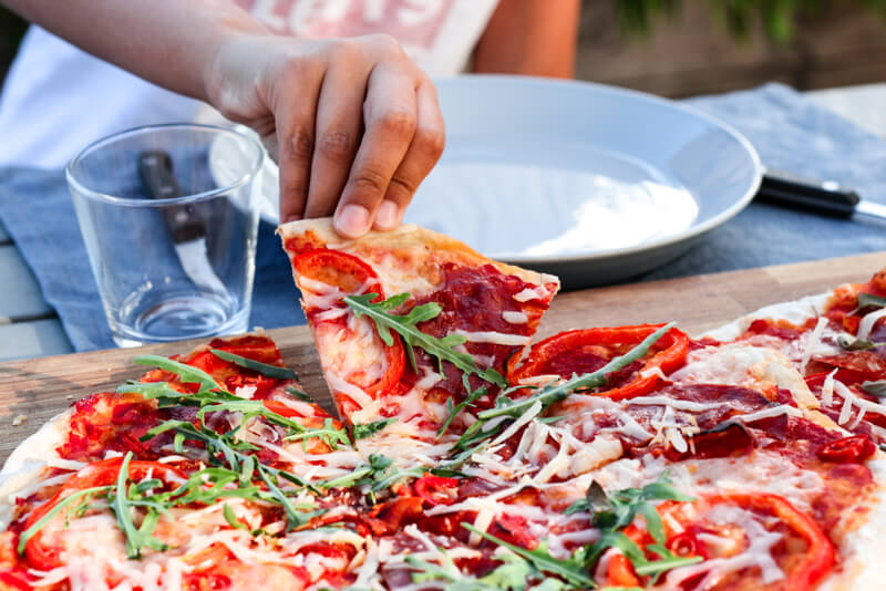 Pizza på grillen