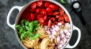 Image: ONE POT-PASTA MED CHORIZO & TOMAT