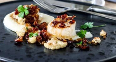 Image: KAMSKJELL MED BLOMKÅLKREM OG BACON