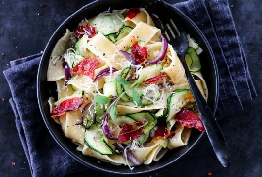 Image: PAPPARDELLE MED PARMASKINKE OG SQUASH