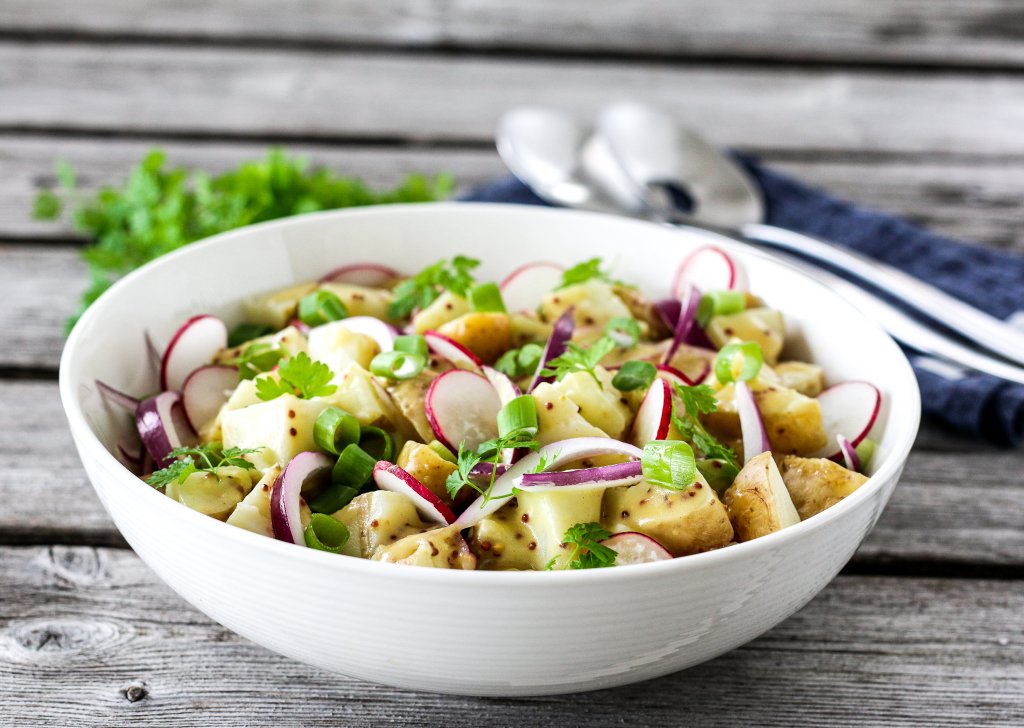 Potetsalat med sennepsvinaigrette