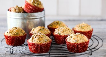 Image: MATMUFFINS MED SKINKE, SPINAT OG MOZZARELLA