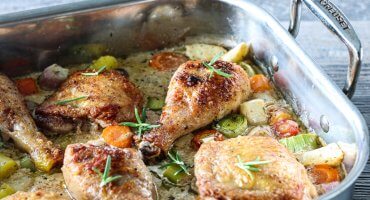 Image: KYLLINGFORM MED ROTGRØNNSAKER & SENNEPSAUS