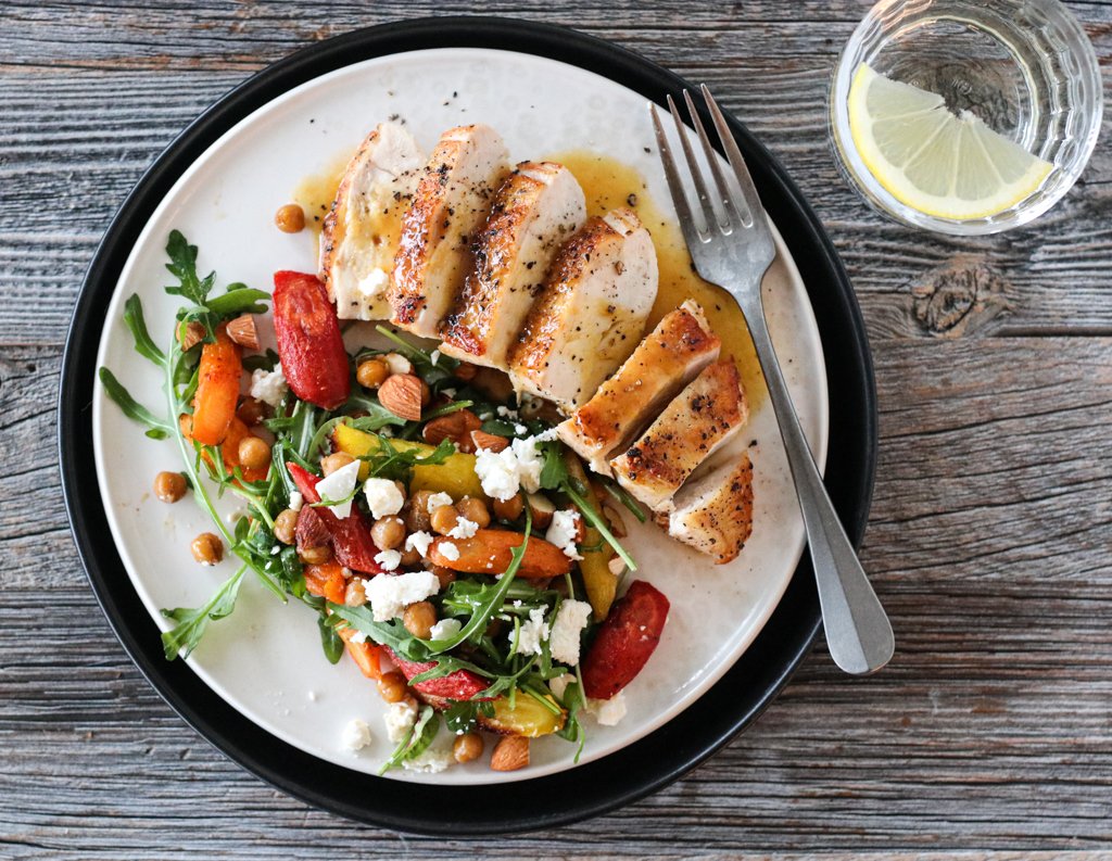 Kylling med appelsinsaus og lun gulrotsalat 2