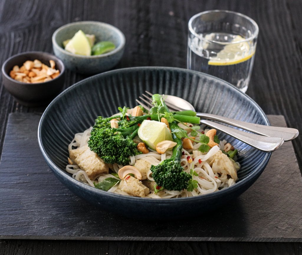 Grønn curry med torsk og brokkolini