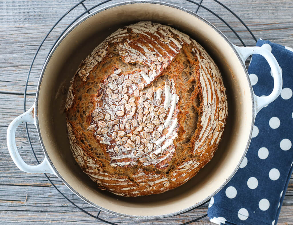 Eltefritt firekornbrød med rugflak