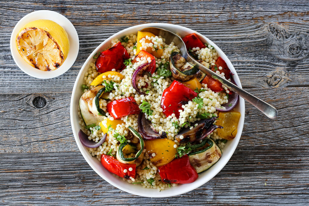 Couscous med grillede grønnsaker