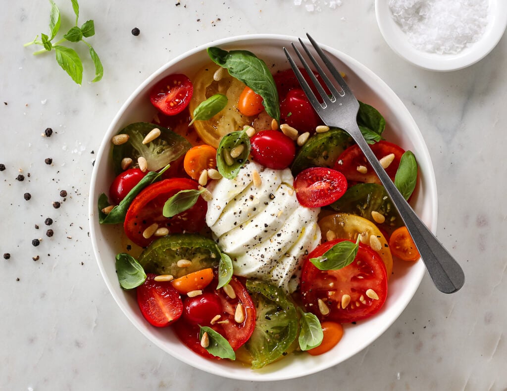 Caprese - tomatsalat med mozzarella