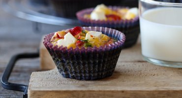 Image: EGGEMUFFINS MED PAPRIKA, SPINAT OG FETA