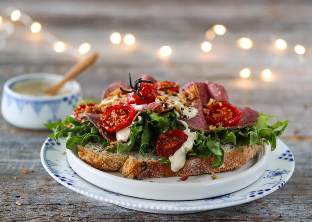 Julesmørbrød roastbiff