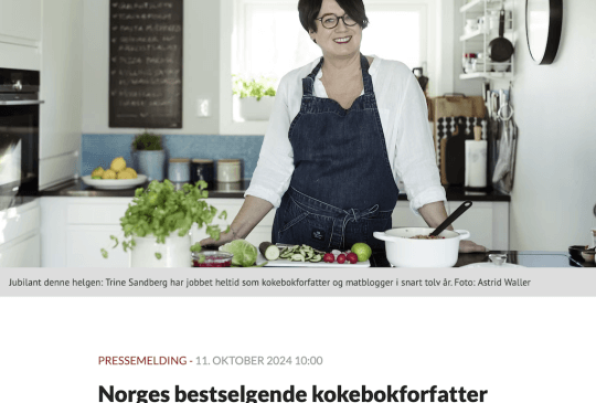 Image: NORGES BESTSELGENDE KOKEBOKFORFATTER FYLLER 60 ÅR