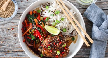 Image: KYLLING MED SPICY SOYASAUS OG FARGERIKE GRØNNSAKER