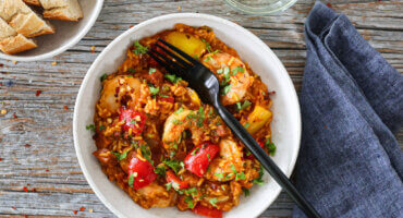 Image: JAMBALAYA – MED KYLLING, CHORIZO OG REKER