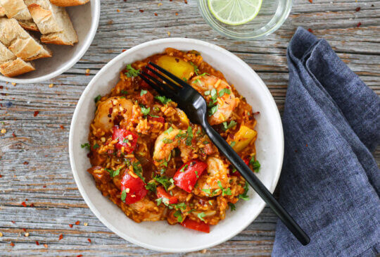 Image: JAMBALAYA – MED KYLLING, CHORIZO OG REKER