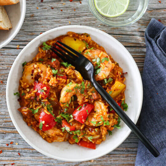 Image: JAMBALAYA – MED KYLLING, CHORIZO OG REKER