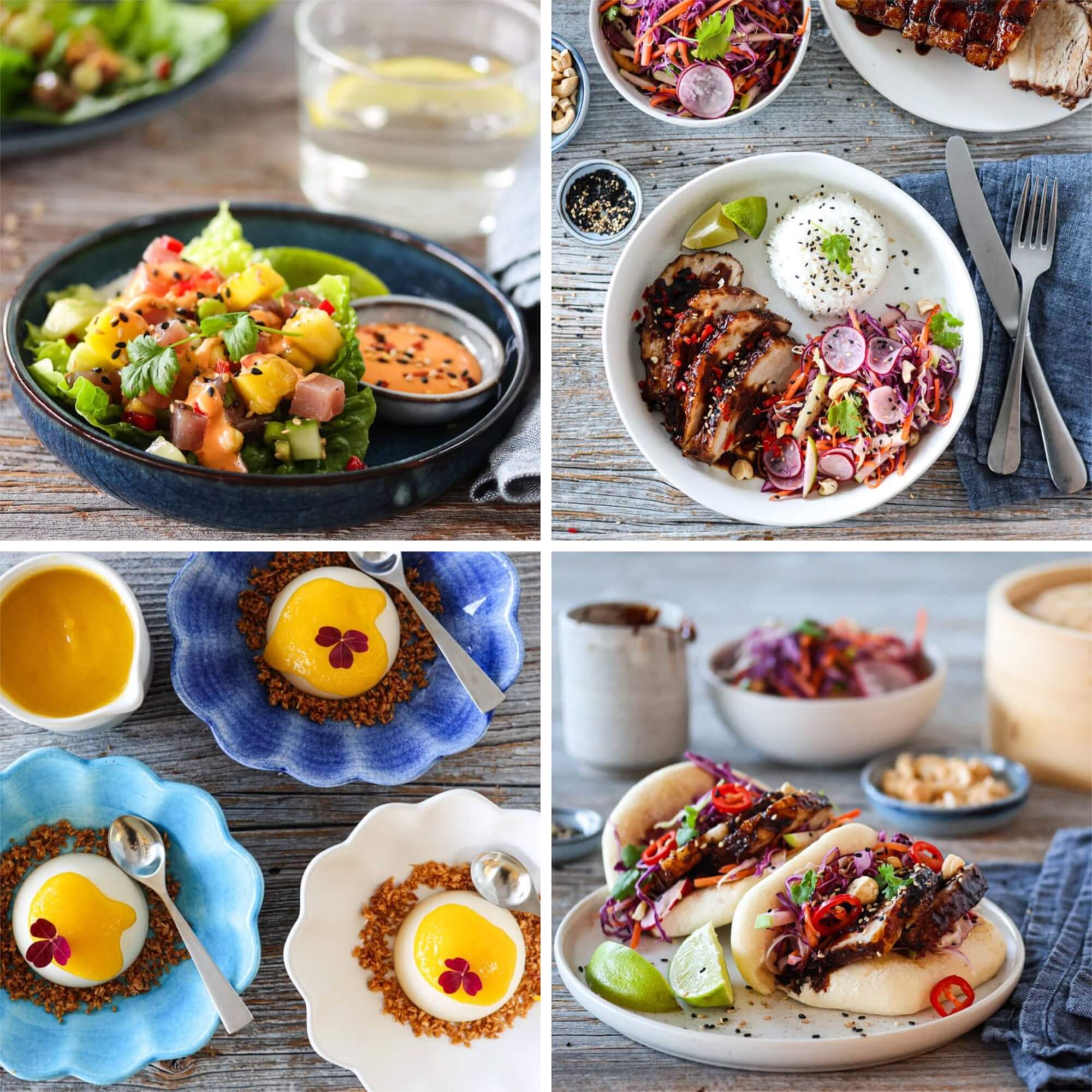 NOVEMBERMENYEN; TUNFISKTARTAR, ASIATISK RIBBE & KOKOS-PANNACOTTA