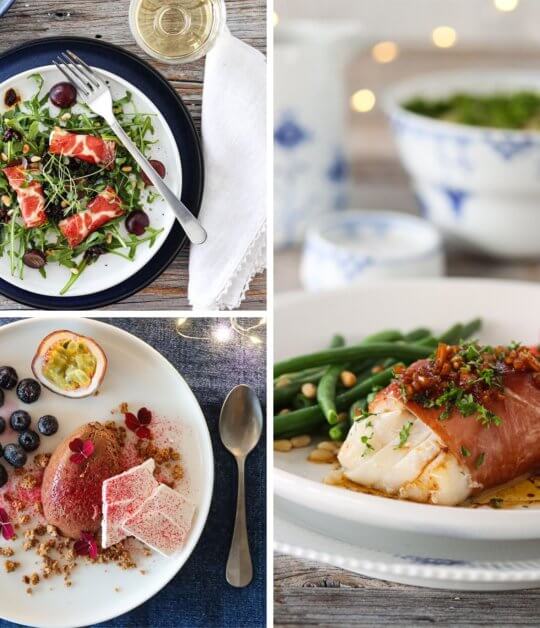 Image: JANUARMENYEN; COPPARULLER, TORSK OG SJOKOLADEMOUSSE