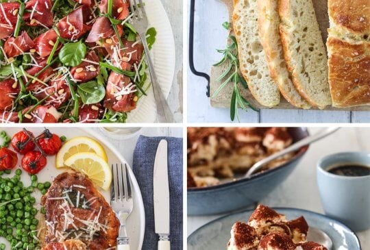 Image: APRILMENYEN; BRESAOLARULLER, SALTIMBOCCA DI POLLO & TIRAMISU