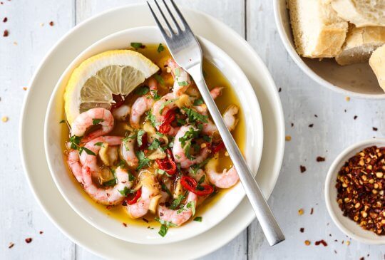 Image: REKER I HVITLØKSOLJE – GAMBAS AL AJILLO