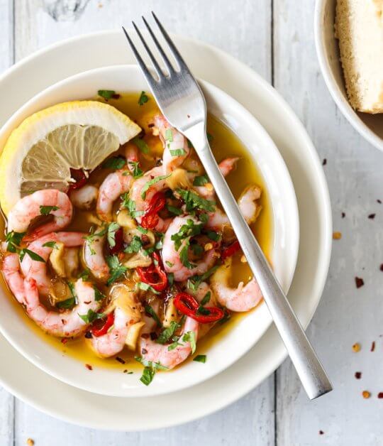Image: REKER I HVITLØKSOLJE – GAMBAS AL AJILLO