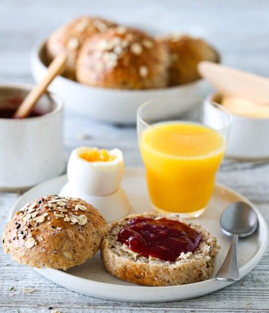 Image: GROVE RUNDSTYKKER MED COTTAGE CHEESE